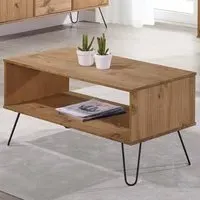 Augusta Open Coffee Table with Shelf - Brown, Pine
