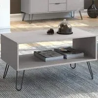 Augusta Open Coffee Table with Shelf - Grey