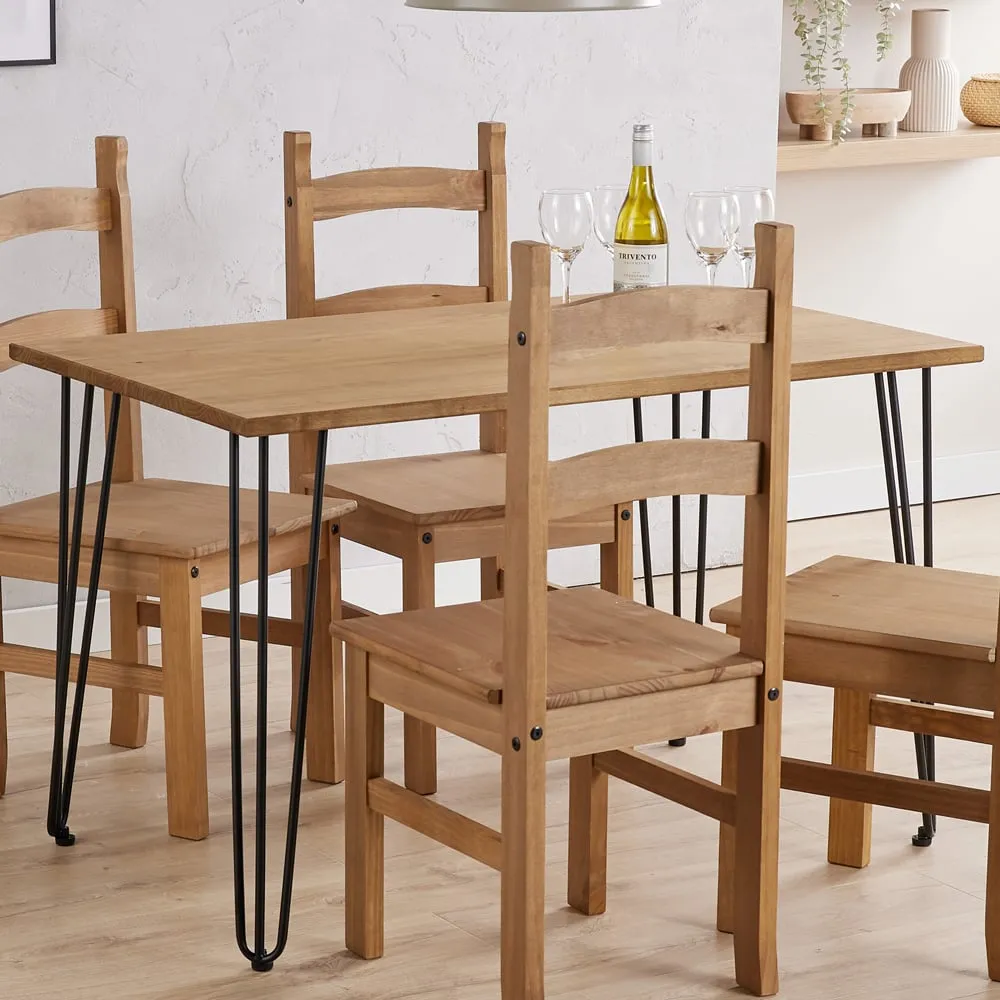 Augusta Rectangular Dining Table - Brown, Pine image