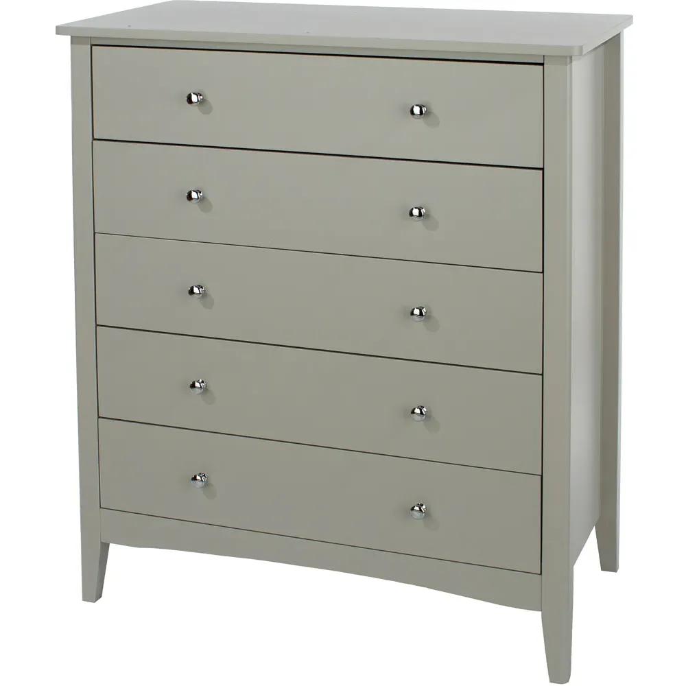 Como 5 Drawer Chest of Drawers - Grey