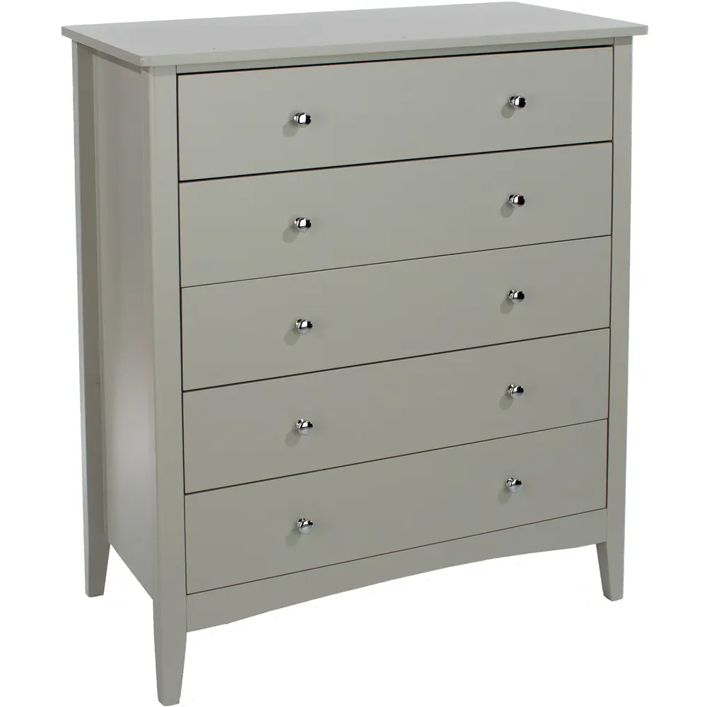 Como 5 Drawer Chest of Drawers - Grey