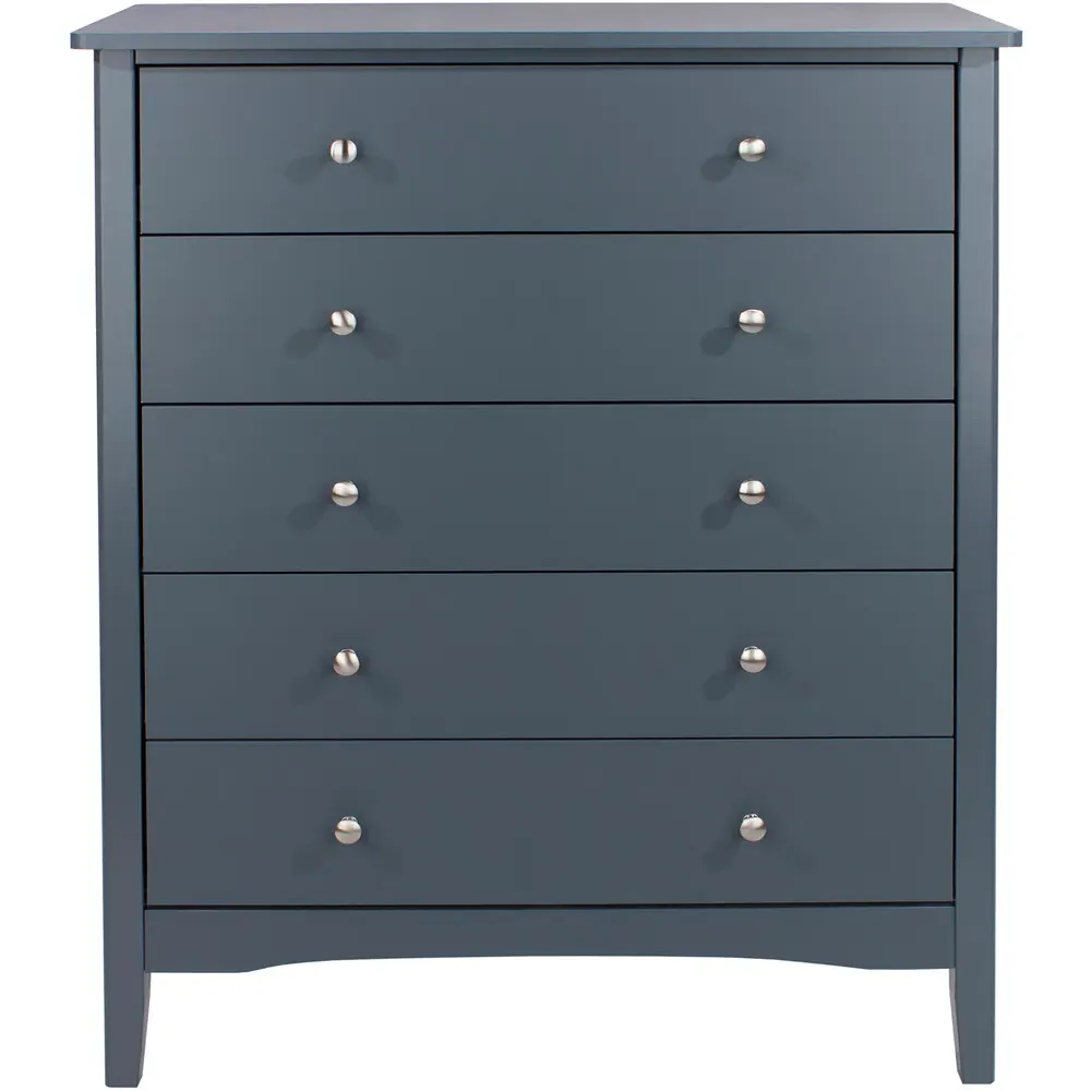 Como 5 Drawer Chest of Drawers - Midnight Blue