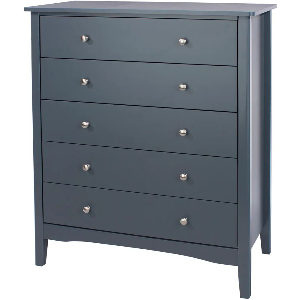 Como 5 Drawer Chest of Drawers - Midnight Blue