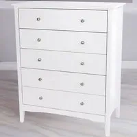 Como 5 Drawer Chest of Drawers - White