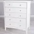 Como 5 Drawer Chest of Drawers - White