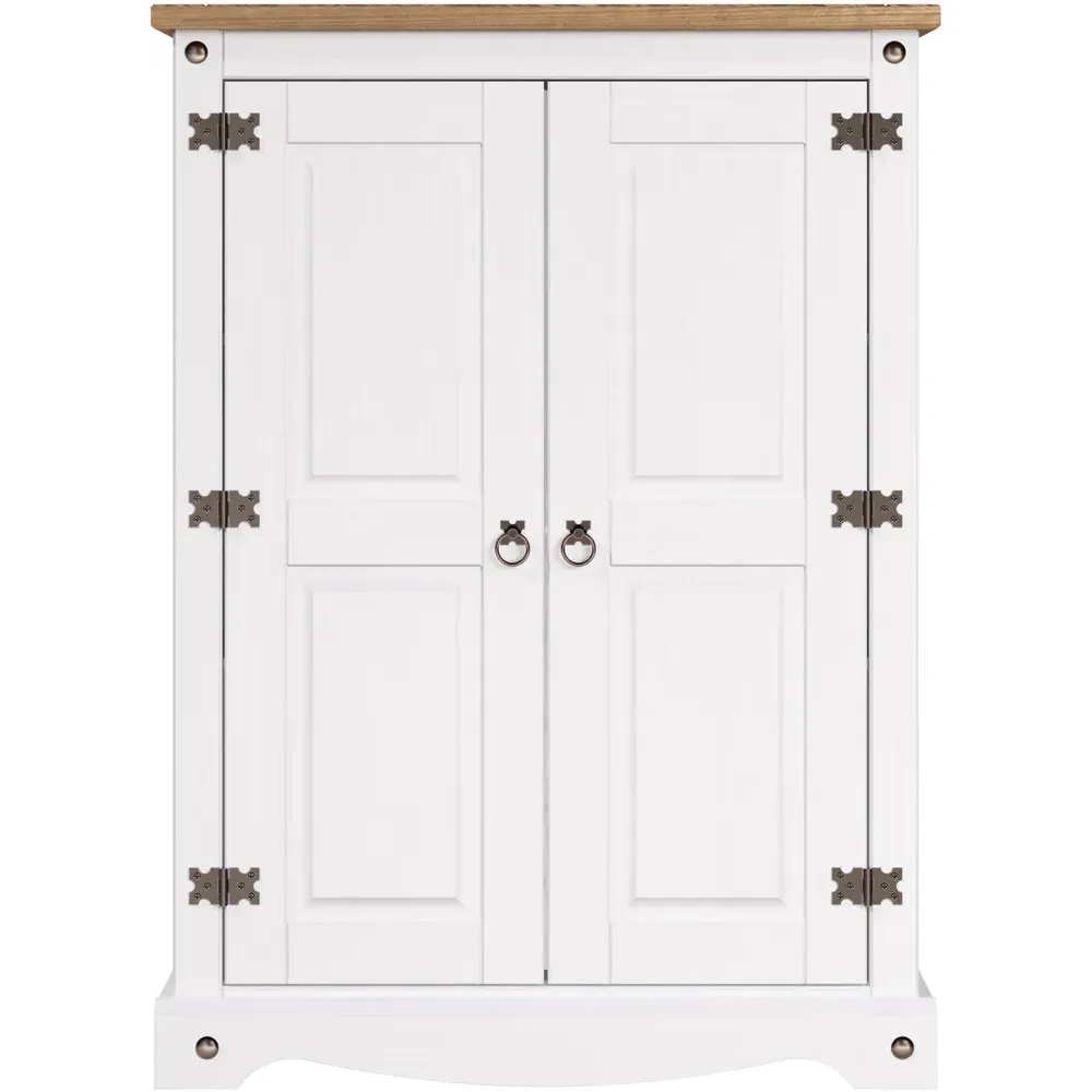Corona 2 Door Cupboard - White, Pine