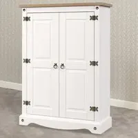 Corona 2 Door Cupboard - White, Pine