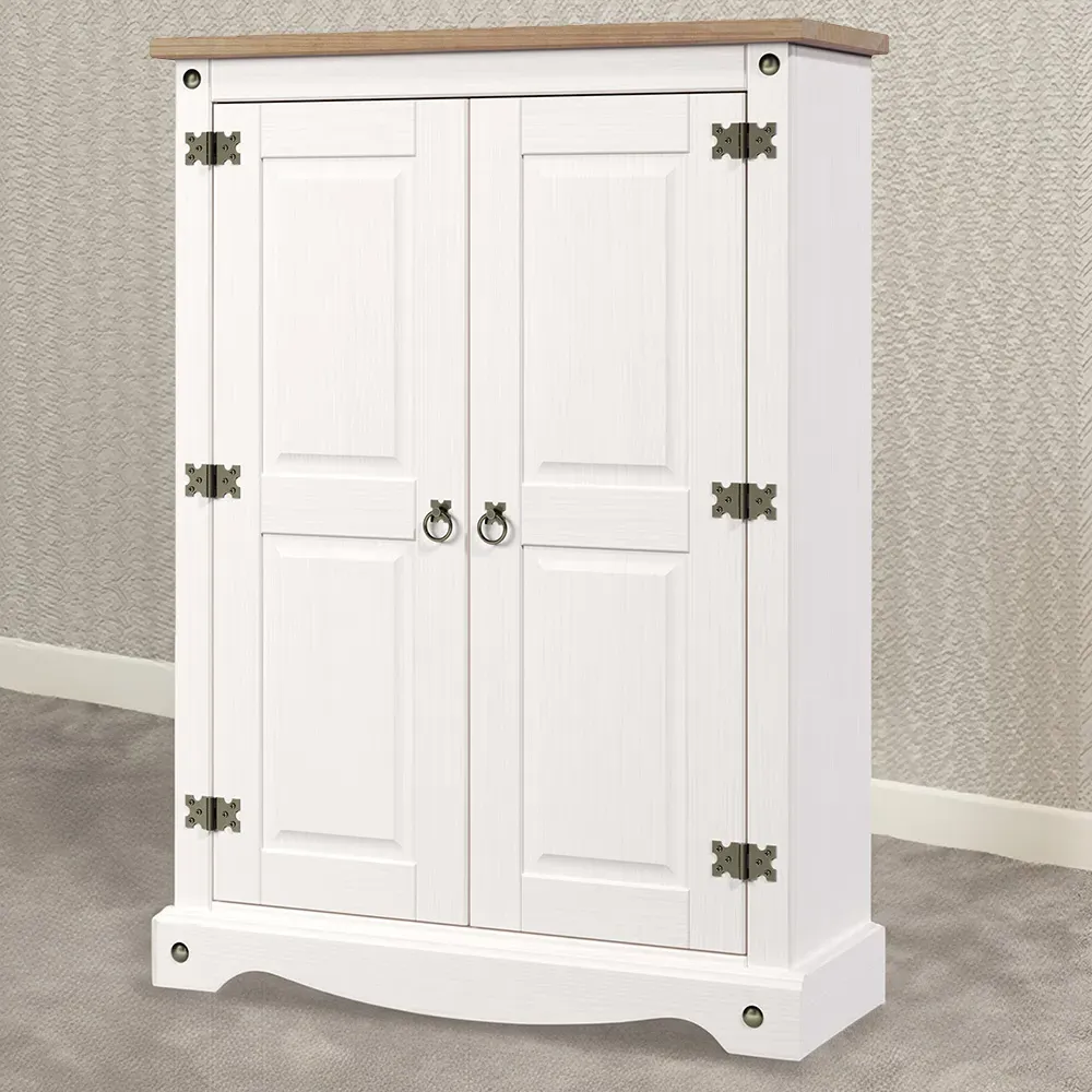Corona 2 Door Cupboard - White, Pine image