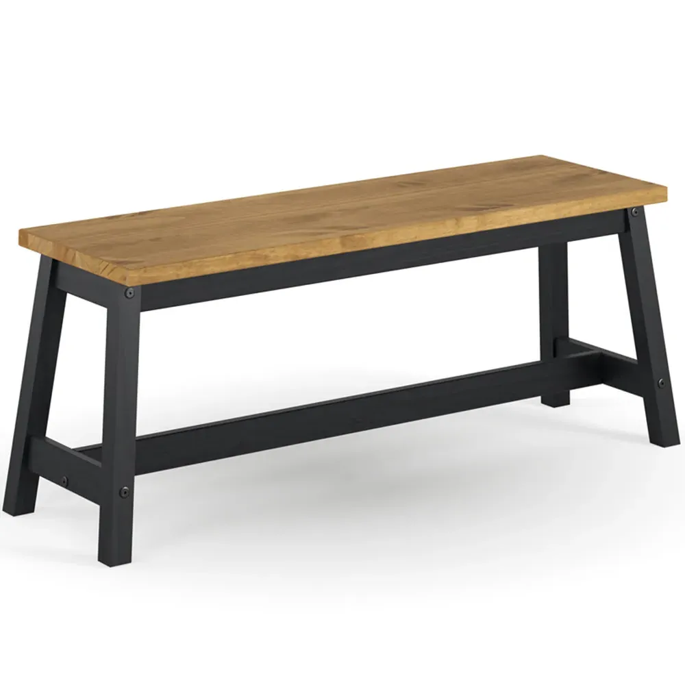 Corona 2-Seater Dining Bench - Black