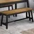 Corona 2-Seater Dining Bench - Black