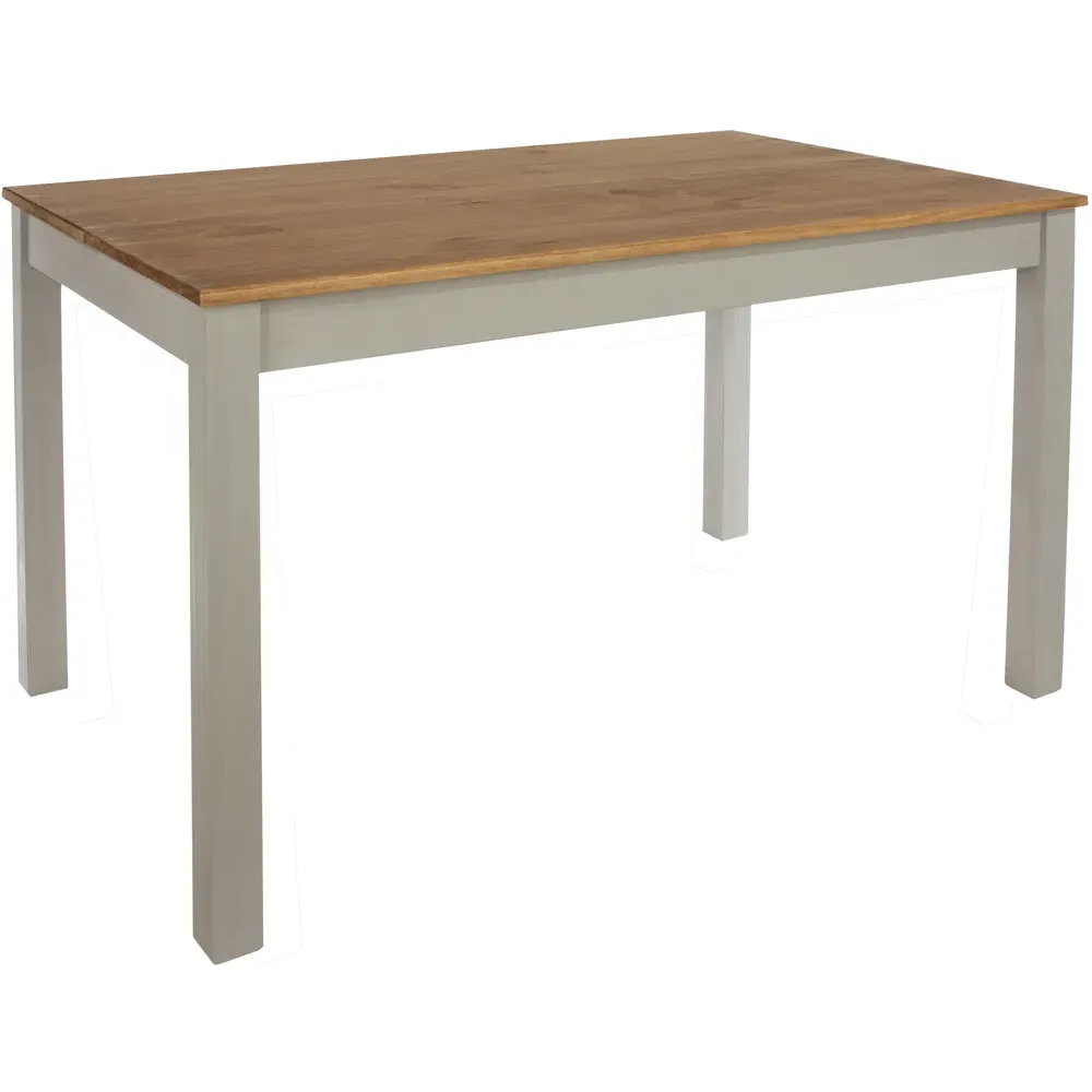 Corona 4-Seater Rectangular Dining Table - Grey