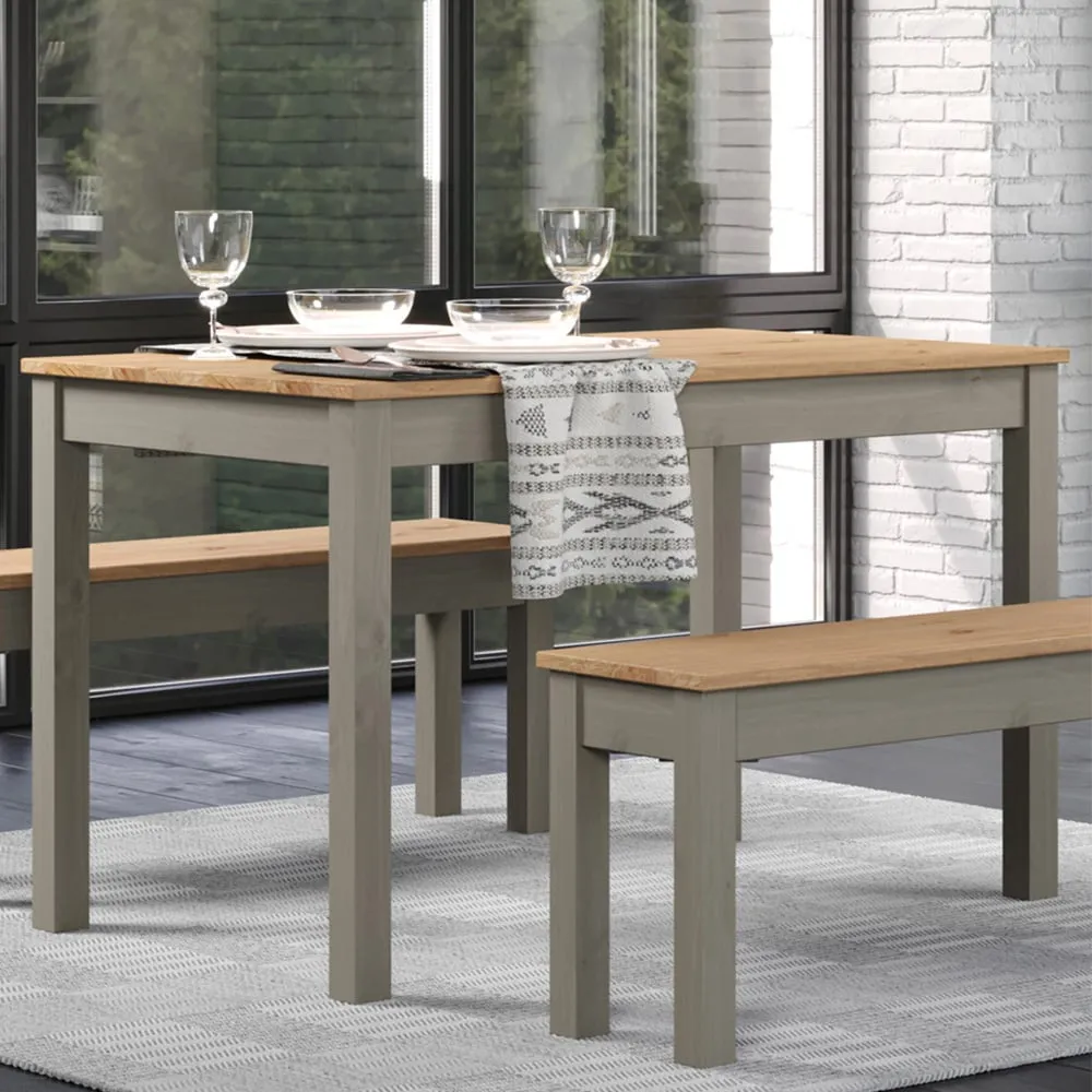 Corona 4-Seater Rectangular Dining Table - Grey image