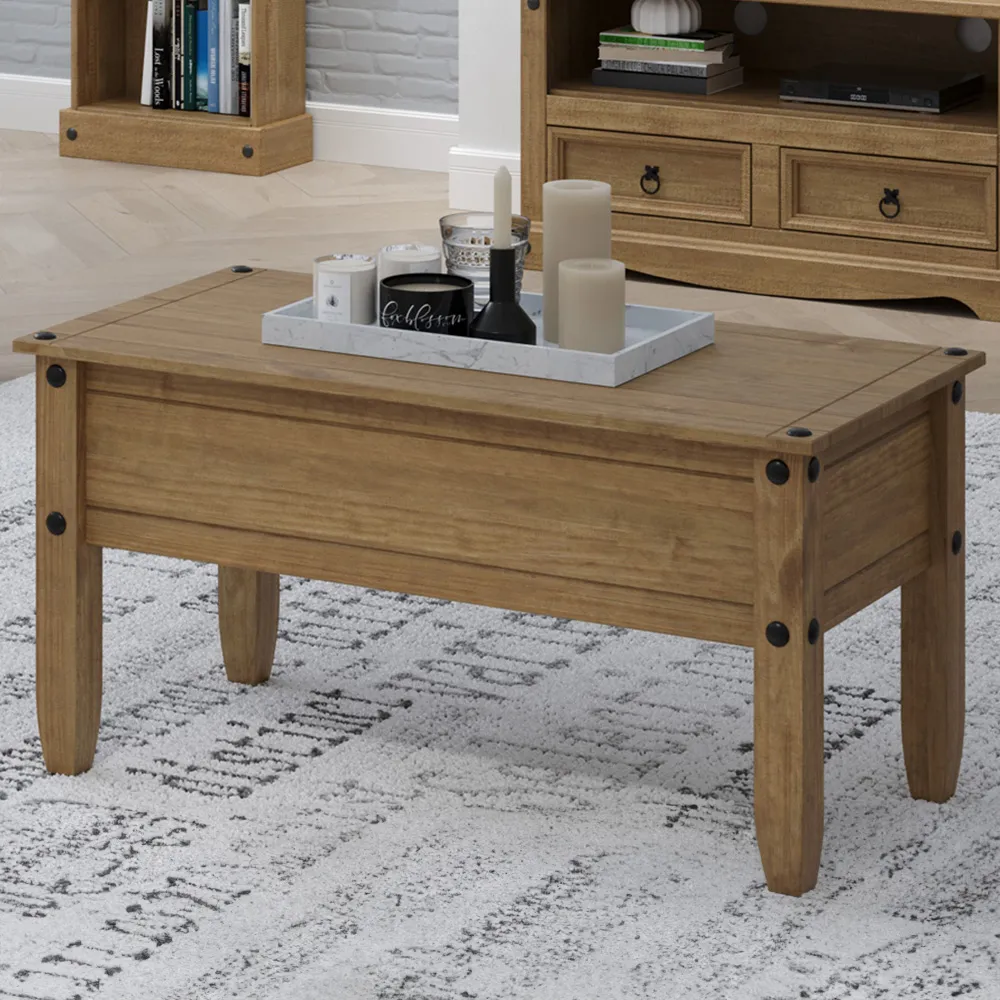 Corona Coffee Table - Brown, Pine image