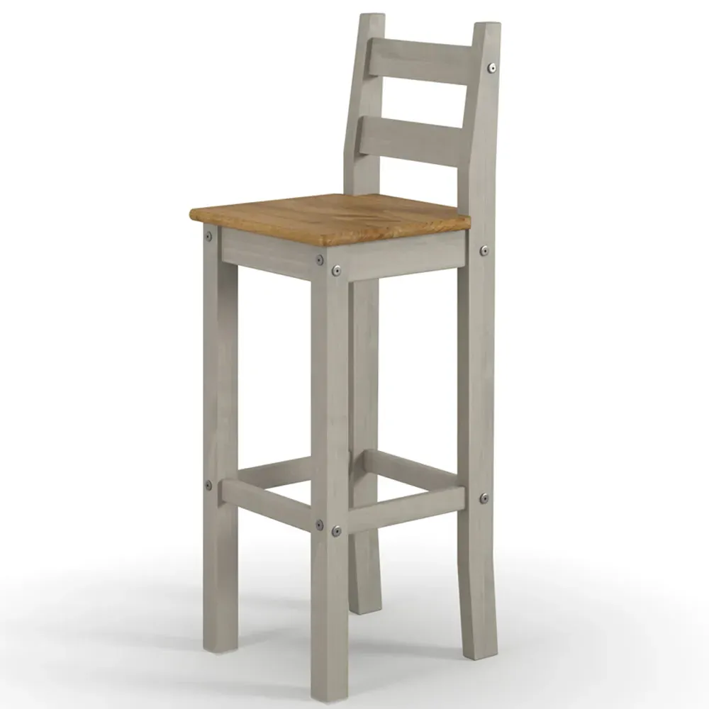 Corona High Bar Chair Set of 2 - Grey