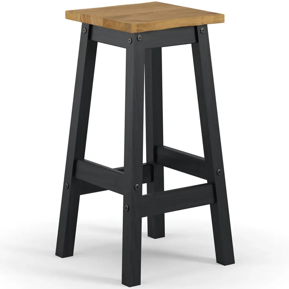 Corona High Breakfast Stool Set of 2 - Black