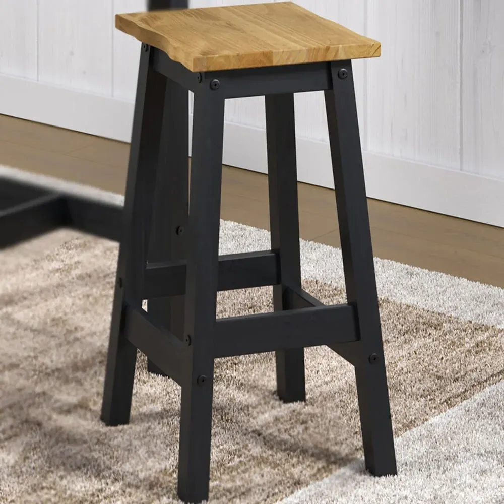 Corona High Breakfast Stool Set of 2 - Black