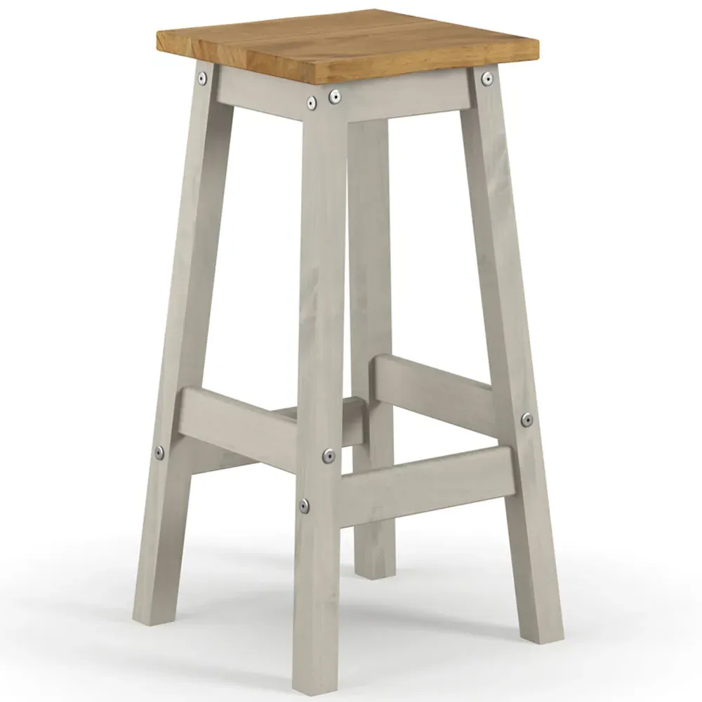 Corona High Breakfast Stool Set of 2 - Grey
