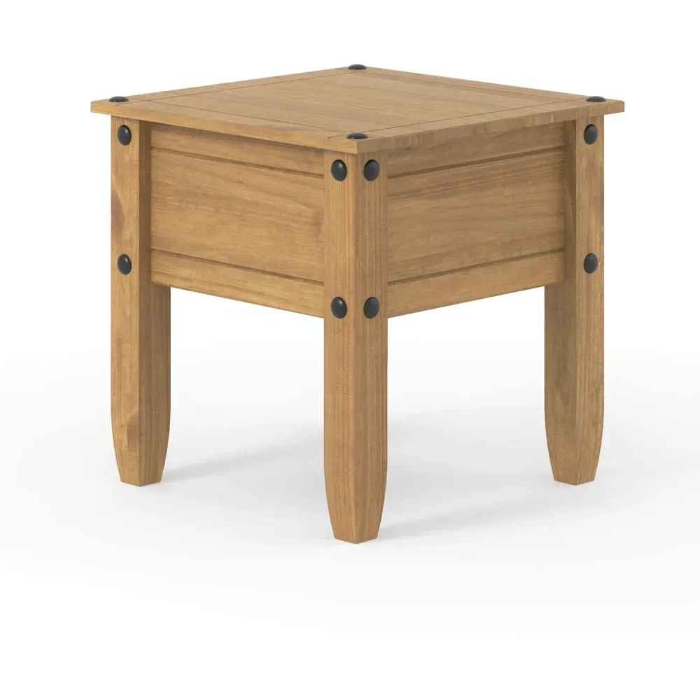 Corona Lamp Table - Brown, Pine