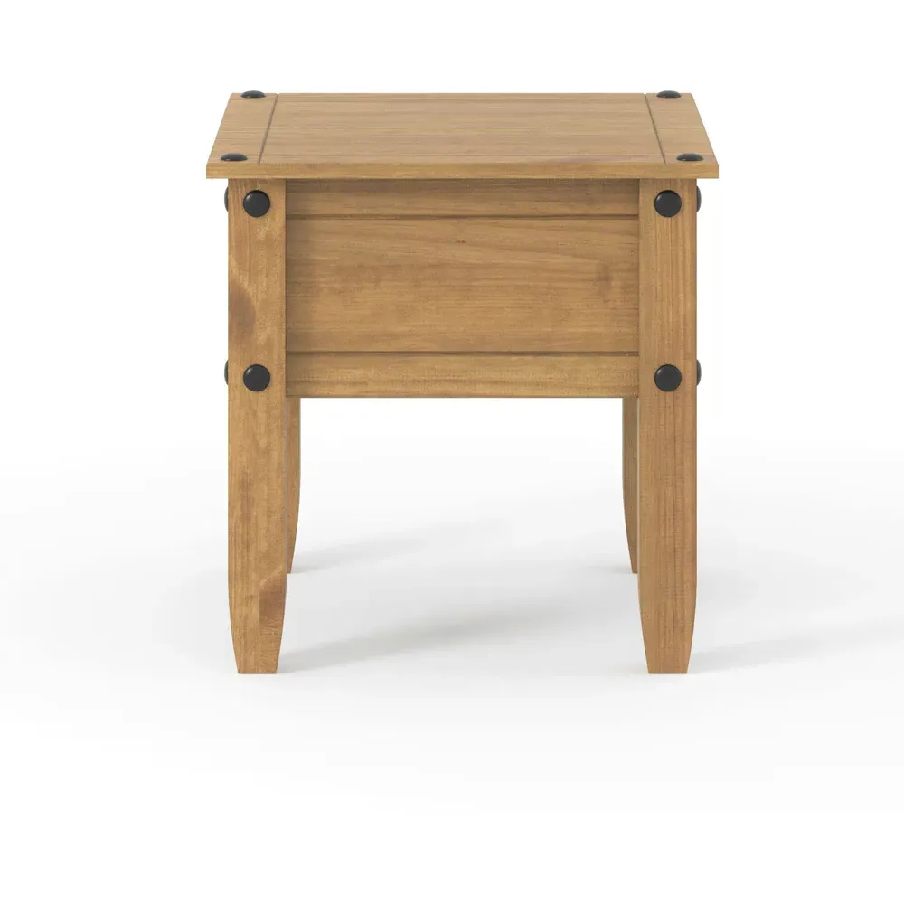 Corona Lamp Table - Brown, Pine