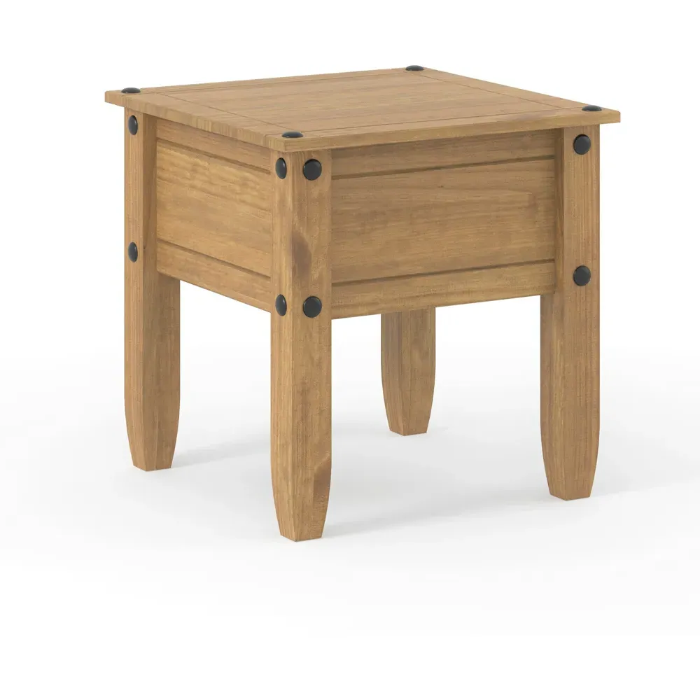 Corona Lamp Table - Brown, Pine