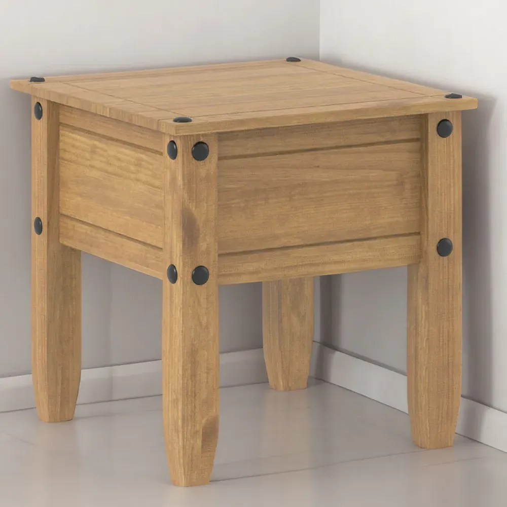 Corona Lamp Table - Brown, Pine image