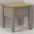 Corona Lamp Table - Grey