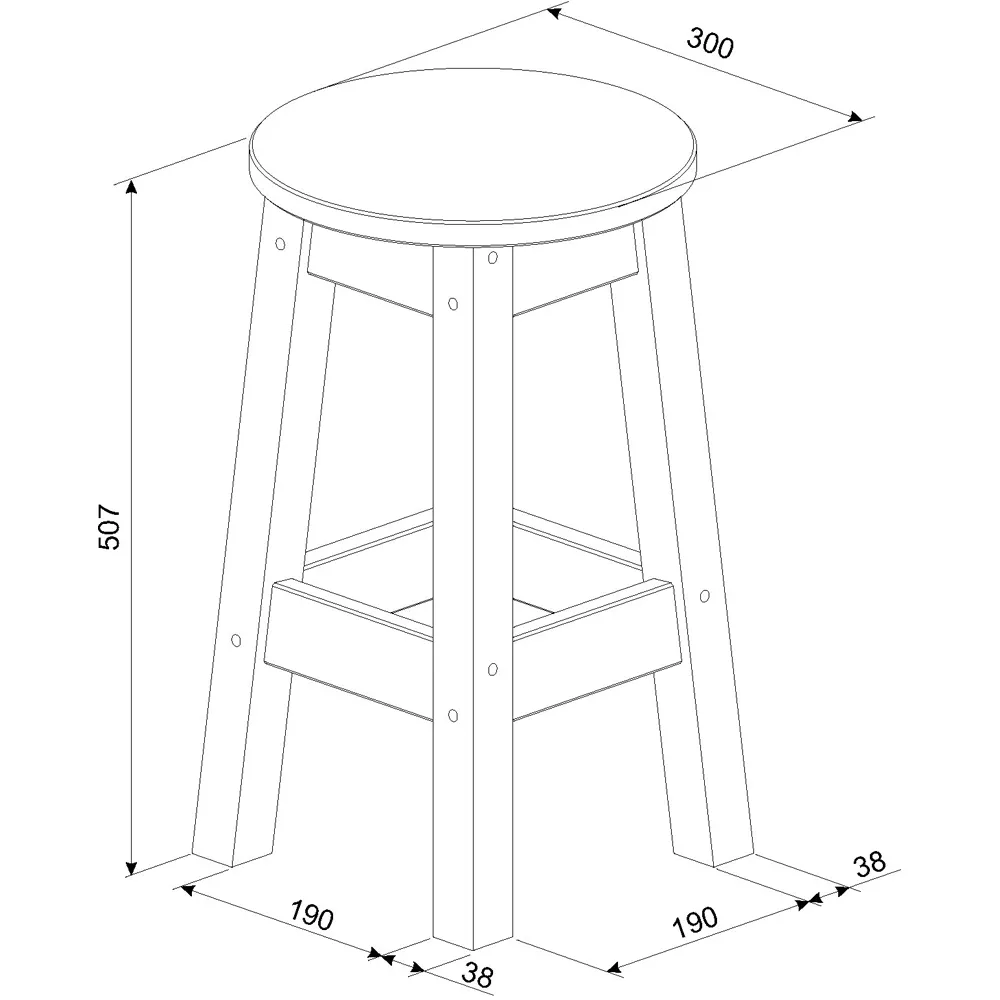 Corona Low Breakfast Stool Set of 2 - Grey