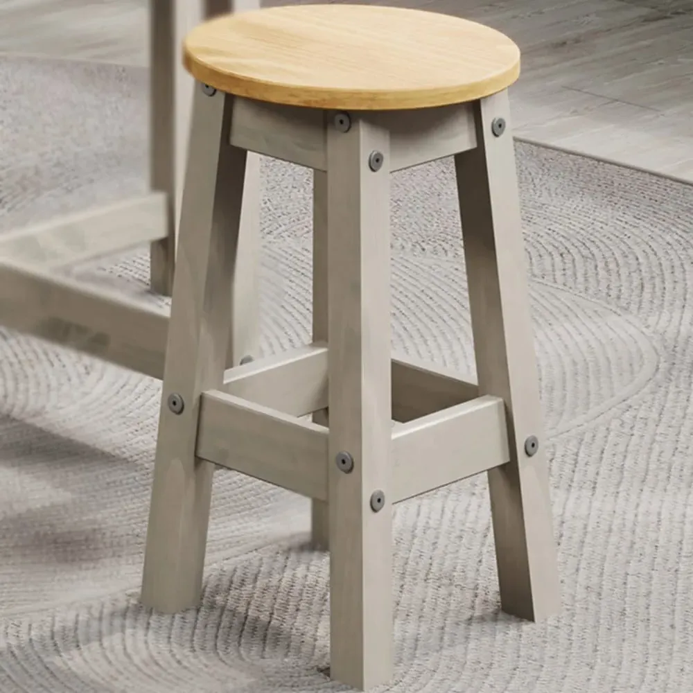 Corona Low Breakfast Stool Set of 2 - Grey image