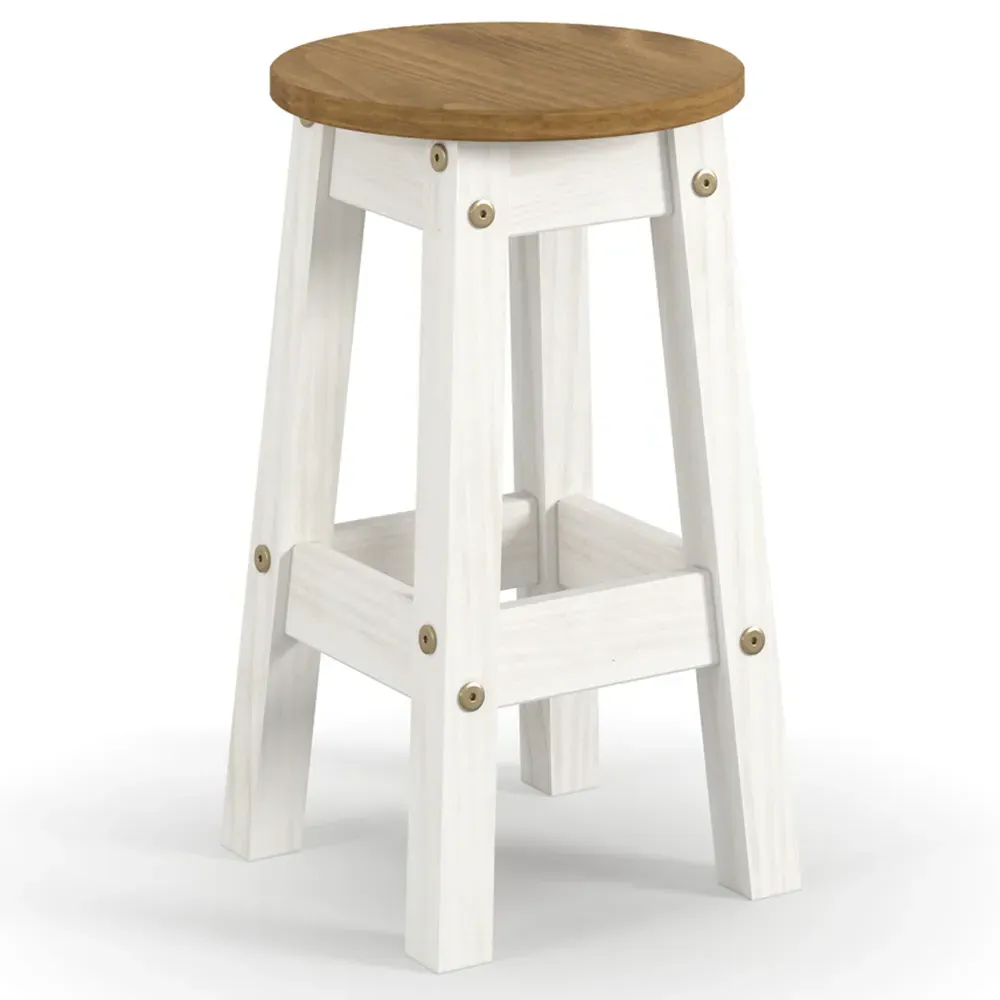 Corona Low Breakfast Stool Set of 2 - White