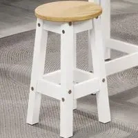 Corona Low Breakfast Stool Set of 2 - White