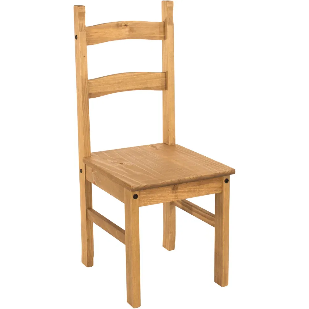 Corona Set of 2 Dining Chairs - Brown, Pine