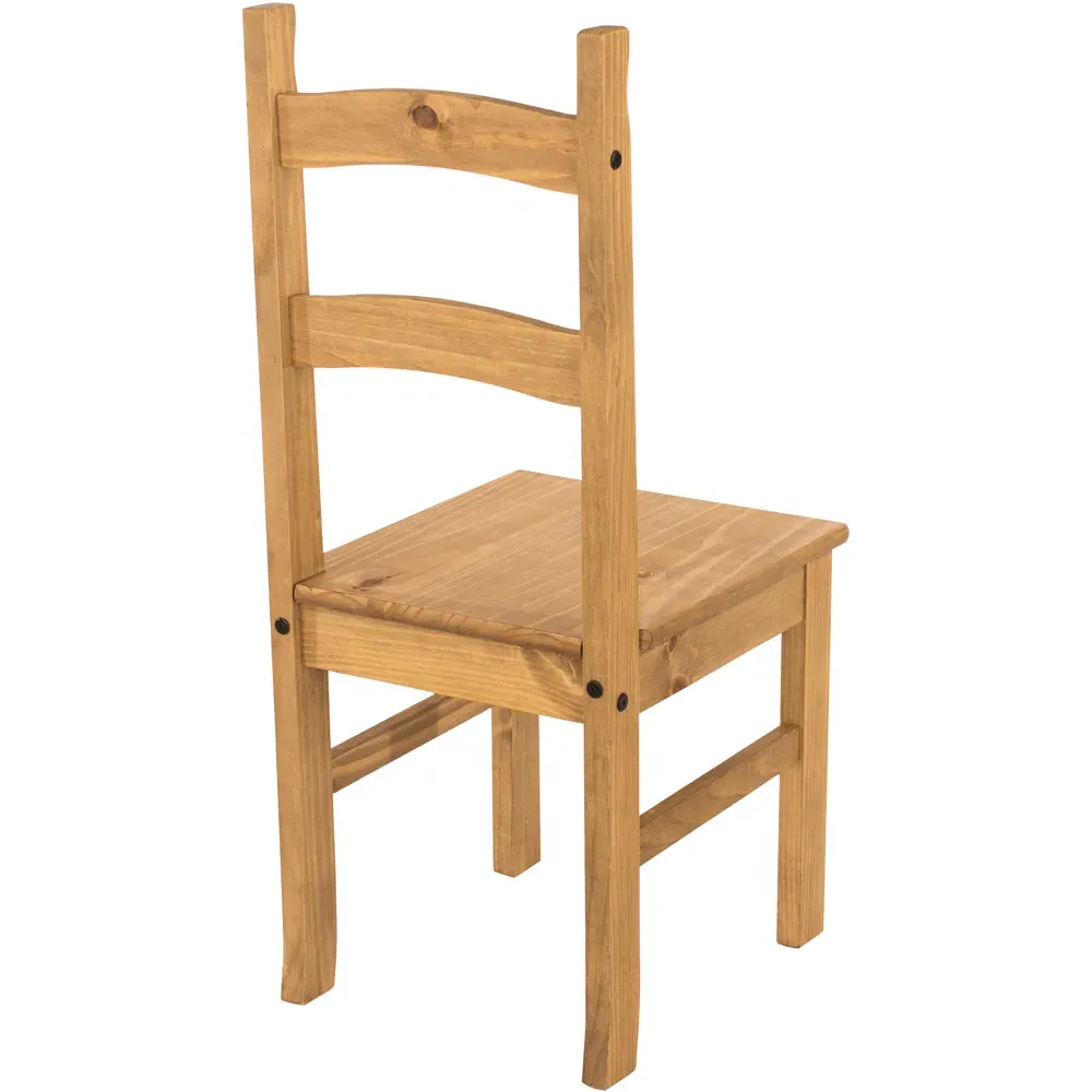 Corona Set of 2 Dining Chairs - Brown, Pine