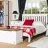 Corona Single Bed Frame - White, Pine