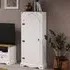 Corona Single Door Vestry Cupboard - White, Pine