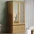 Cotswold 2 Door Single Drawer Mirror Wardrobe - Wood