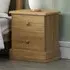 Cotswold 2 Drawer Bedside Table - Brown, Pine
