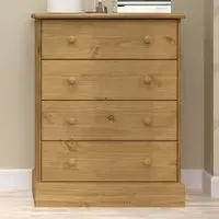 Cotswold 4 Drawer Chest of Drawers - Wood