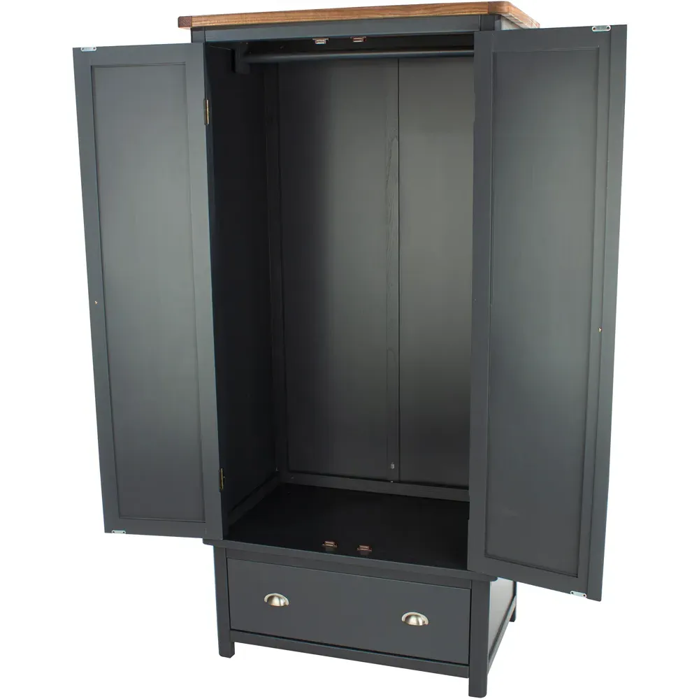 Dunkeld 2 Door Single Drawer Wardrobe - Blue