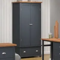 Dunkeld 2 Door Single Drawer Wardrobe - Blue