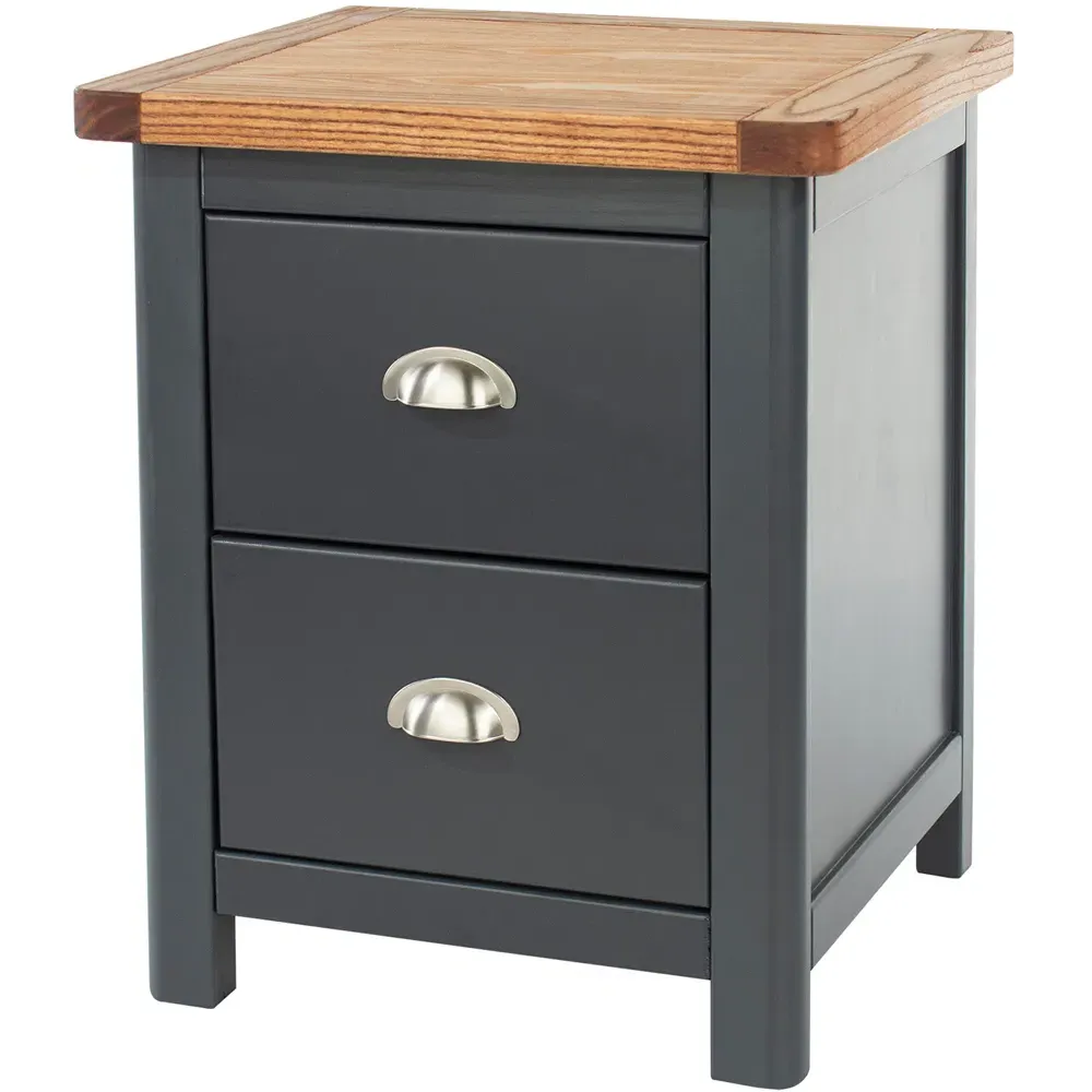 Dunkeld 2 Drawer Bedside Table - Midnight Blue