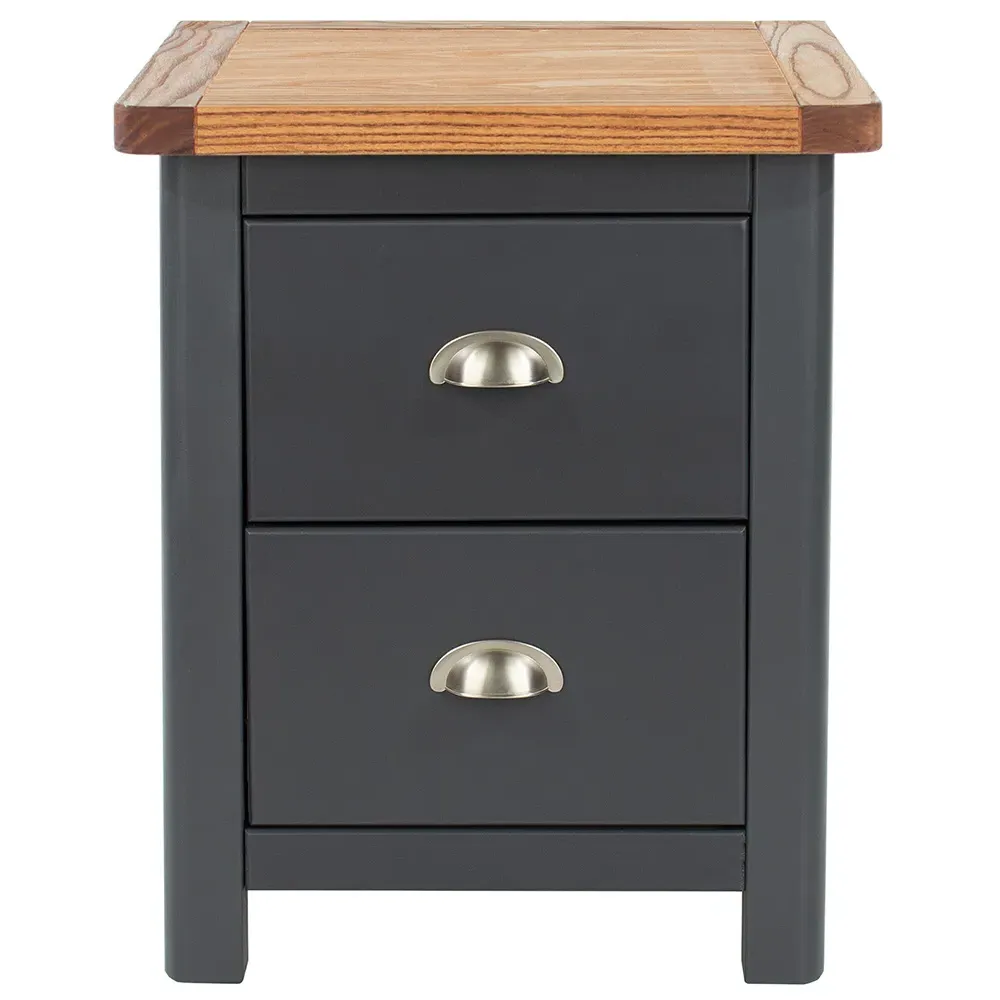 Dunkeld 2 Drawer Bedside Table - Midnight Blue