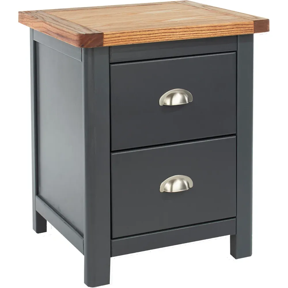 Dunkeld 2 Drawer Bedside Table - Midnight Blue