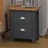 Dunkeld 2 Drawer Bedside Table - Midnight Blue