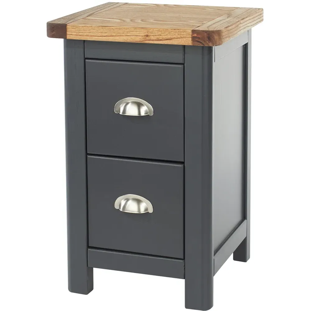 Dunkeld Petite 2 Drawer Bedside Table - Midnight Blue
