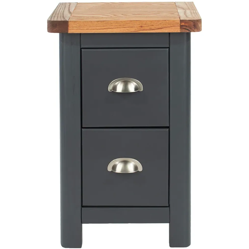 Dunkeld Petite 2 Drawer Bedside Table - Midnight Blue
