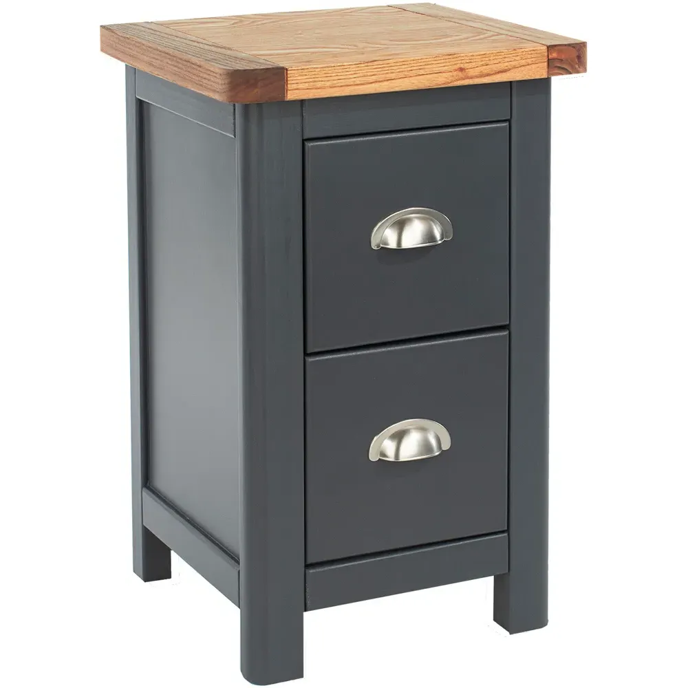 Dunkeld Petite 2 Drawer Bedside Table - Midnight Blue