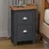 Dunkeld Petite 2 Drawer Bedside Table - Midnight Blue