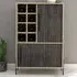 Harvard 2 Door Drinks Cabinet with Bottle Storage - Grey Oak