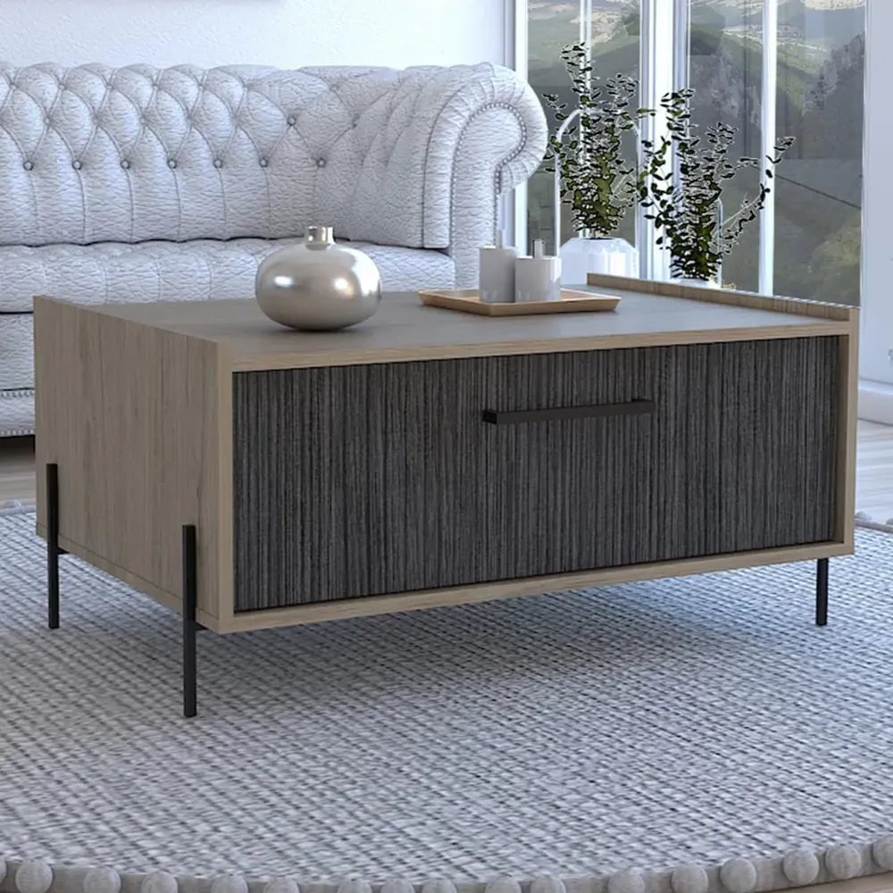 Harvard Single Door Coffee Table - Brown, Oak image