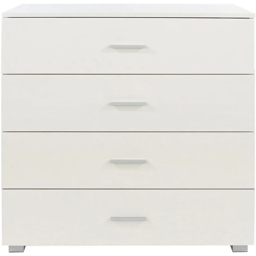 Lido 4 Drawer Chest of Drawers - White